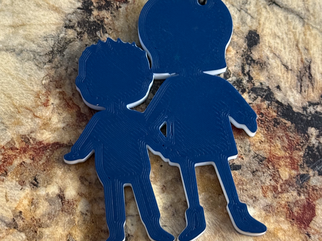 Mother and Son Keychain