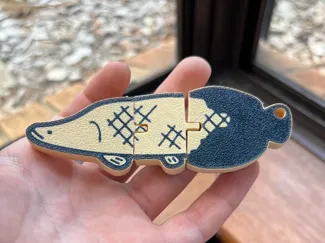 arapaima fish flexi keychain