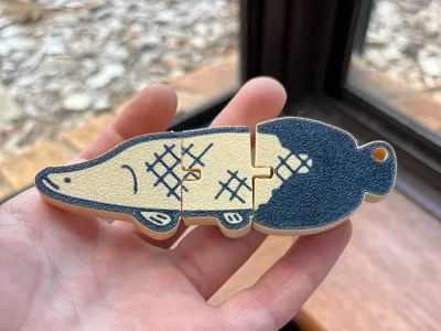 arapaima fish flexi keychain 