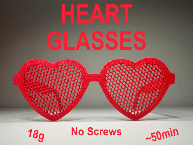 Heart Glasses - No Screw