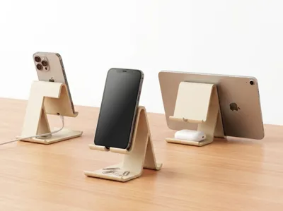 Phone/tablet stand - side-access charging