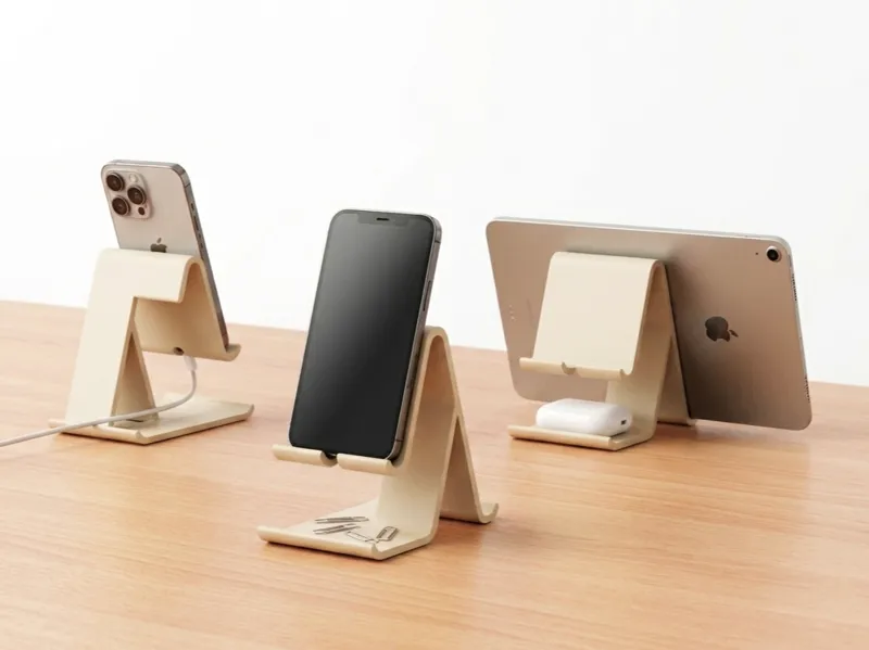 Phone/tablet stand - side-access charging
