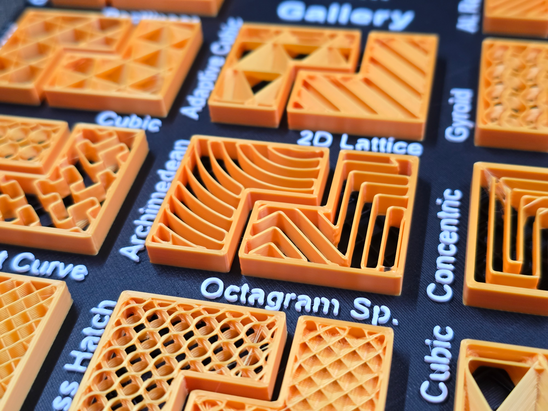 BambuStudio Infill Gallery Test Pattern Muster