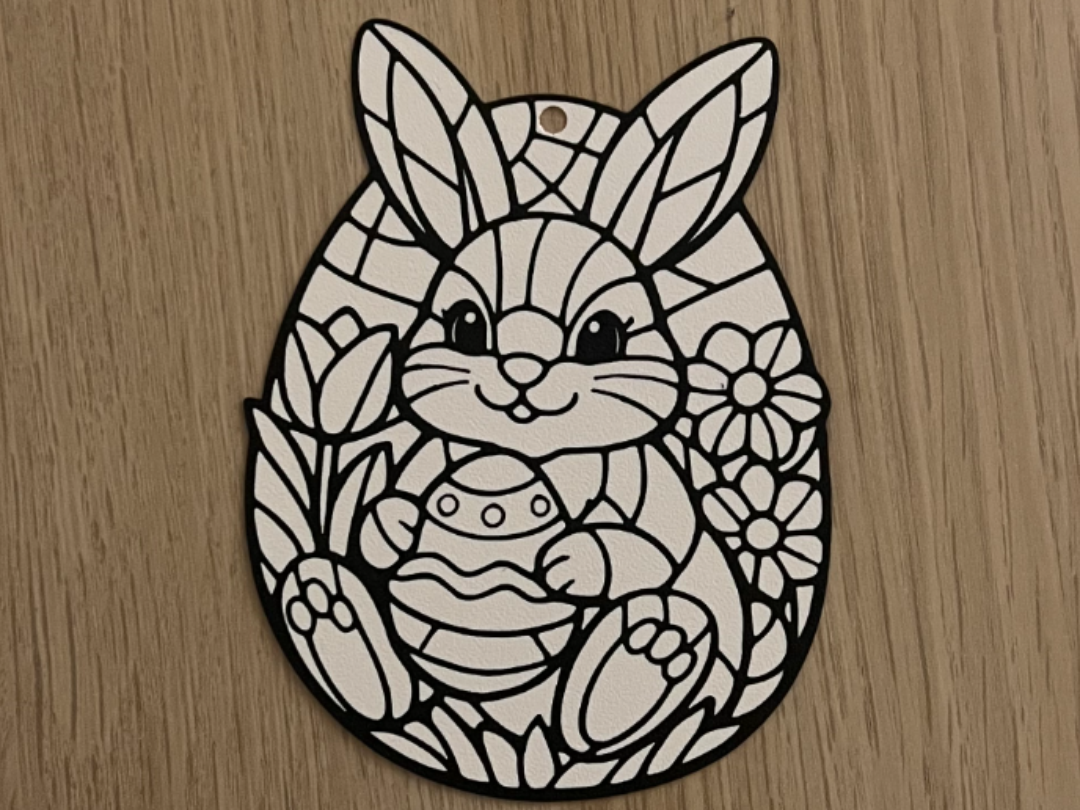Easter bunny window decoration , keychain