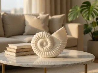 Large Nautilus Shell Vase - Spiral of the sea