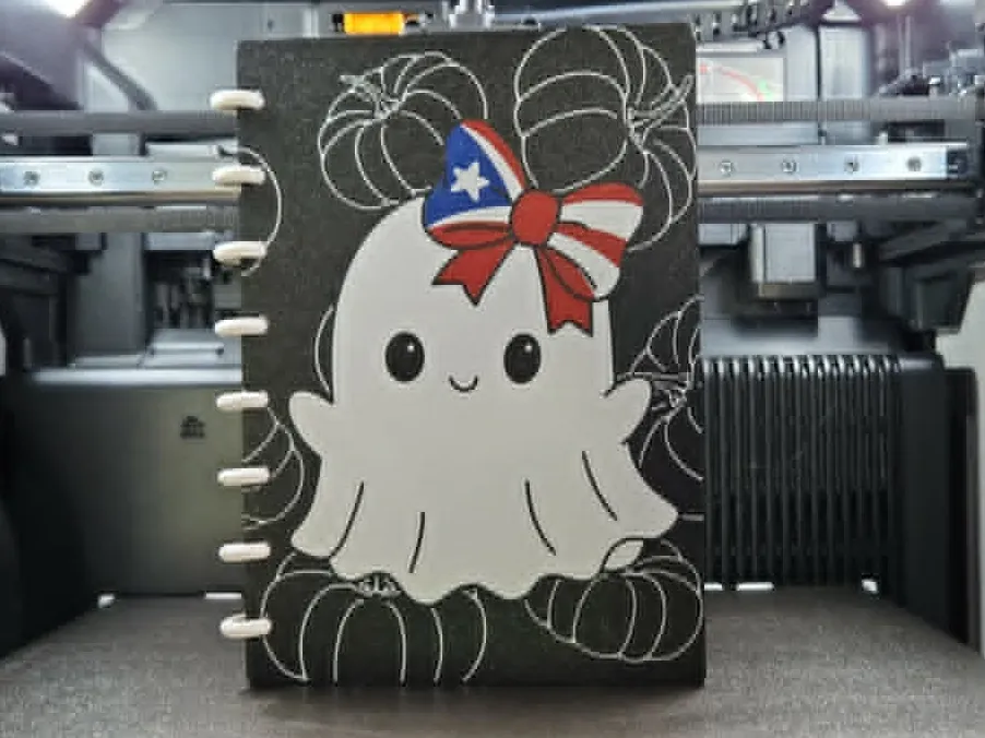 Modelo para impresión 3D: A5 Booricua notebook. Referencia del modelo original.