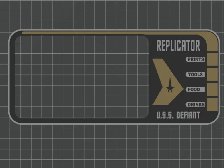 Display-Frame U.S.S. DEFIANT For P2S, X1 & H2