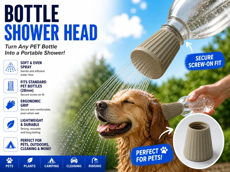 PET Bottle Shower Head – Portable Shower 