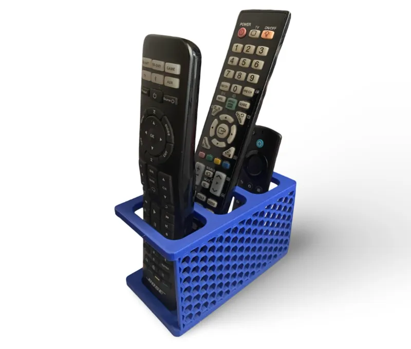 Holder for big remote control with 3 compartments