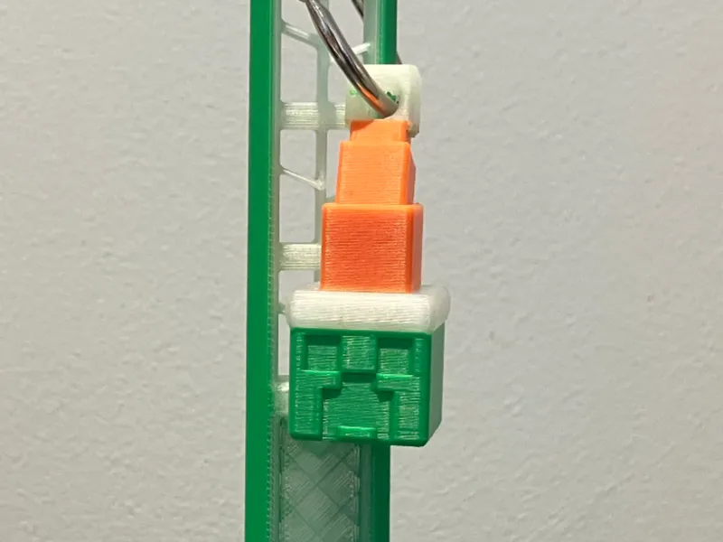 Santa Creeper Keychain