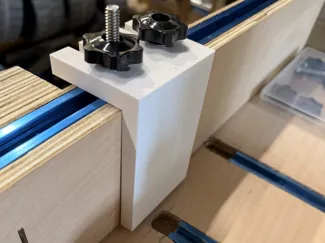 Basic table saw stop block