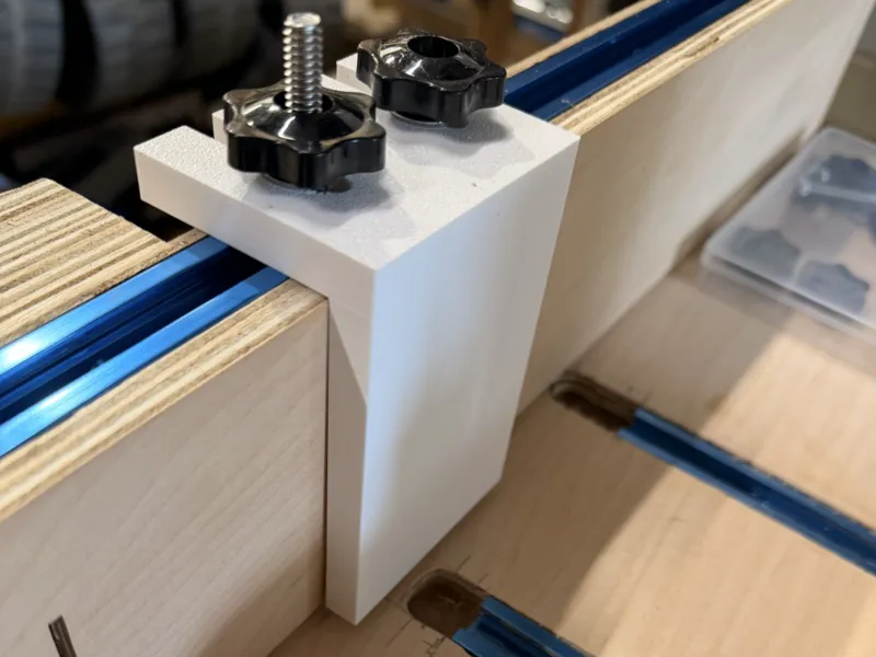 Basic table saw stop block