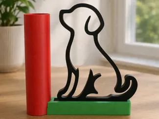 Dog Silhouette Vase - minimalist design - NO AMS