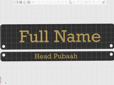 Name Tag and Hanging Title