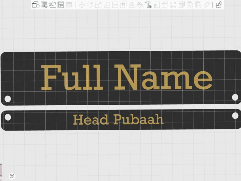Name Tag and Hanging Title