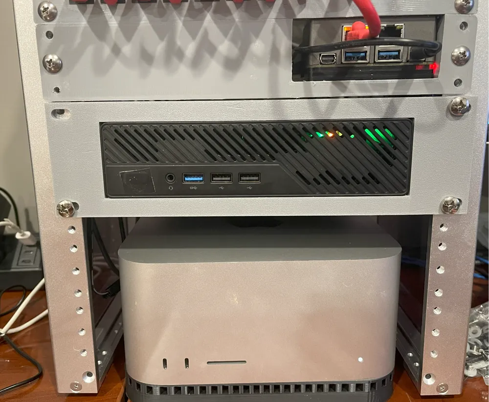 2u Server Rack Rear Ucg Fiber ThingsINrack 2U Rack Mount For 2 MiniSforum MS-01 - 19 Inch ...