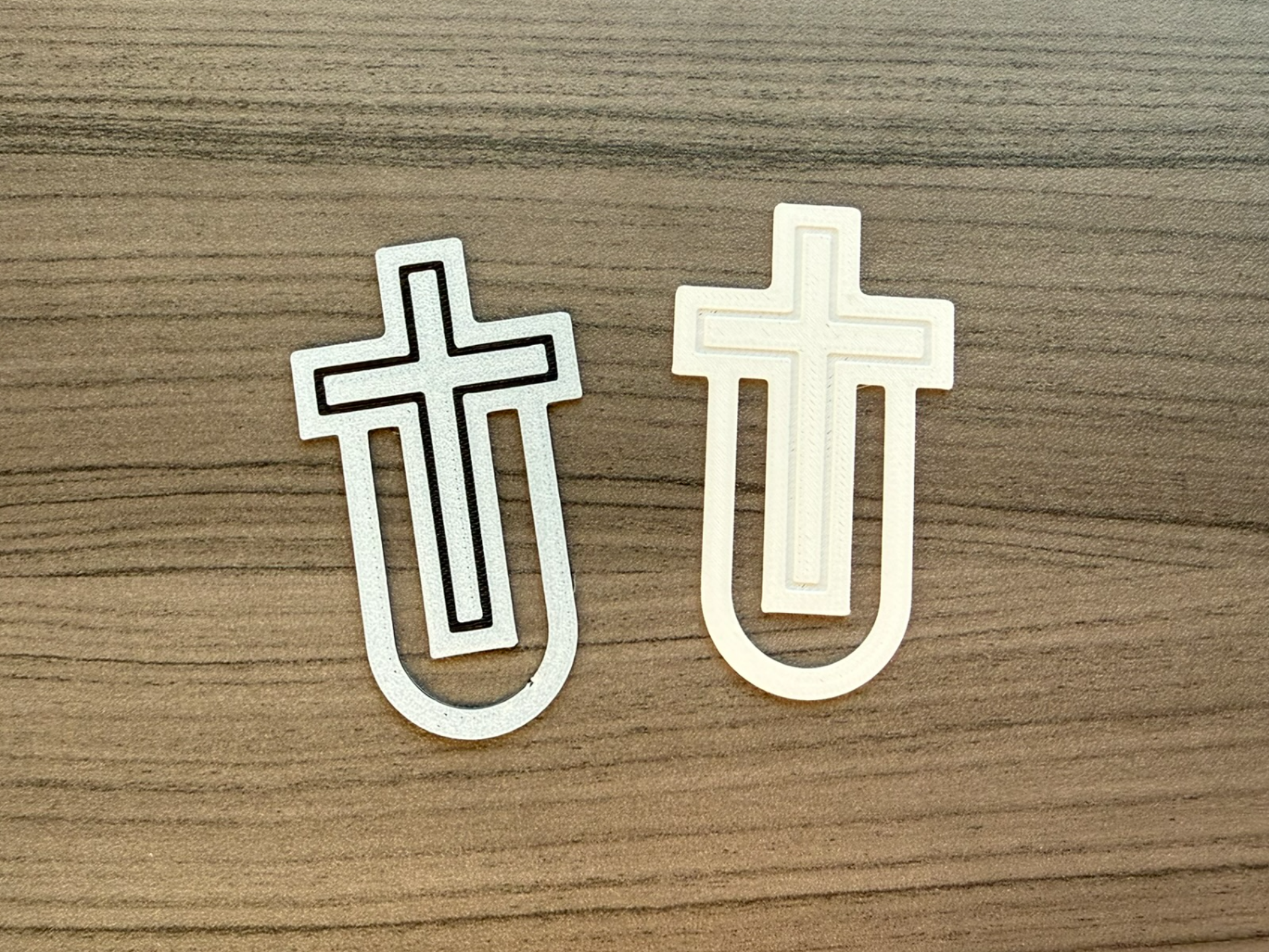 Embossed Cross Bookmark Two Sided