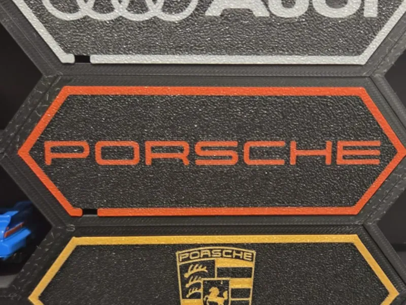 Porsche Text logo insert 1:64 box