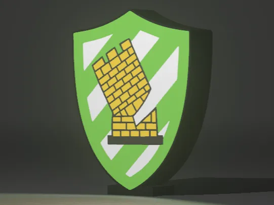 Caerphilly RFC badge light box 