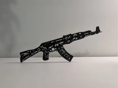 AK-47 Geometric Wall Art