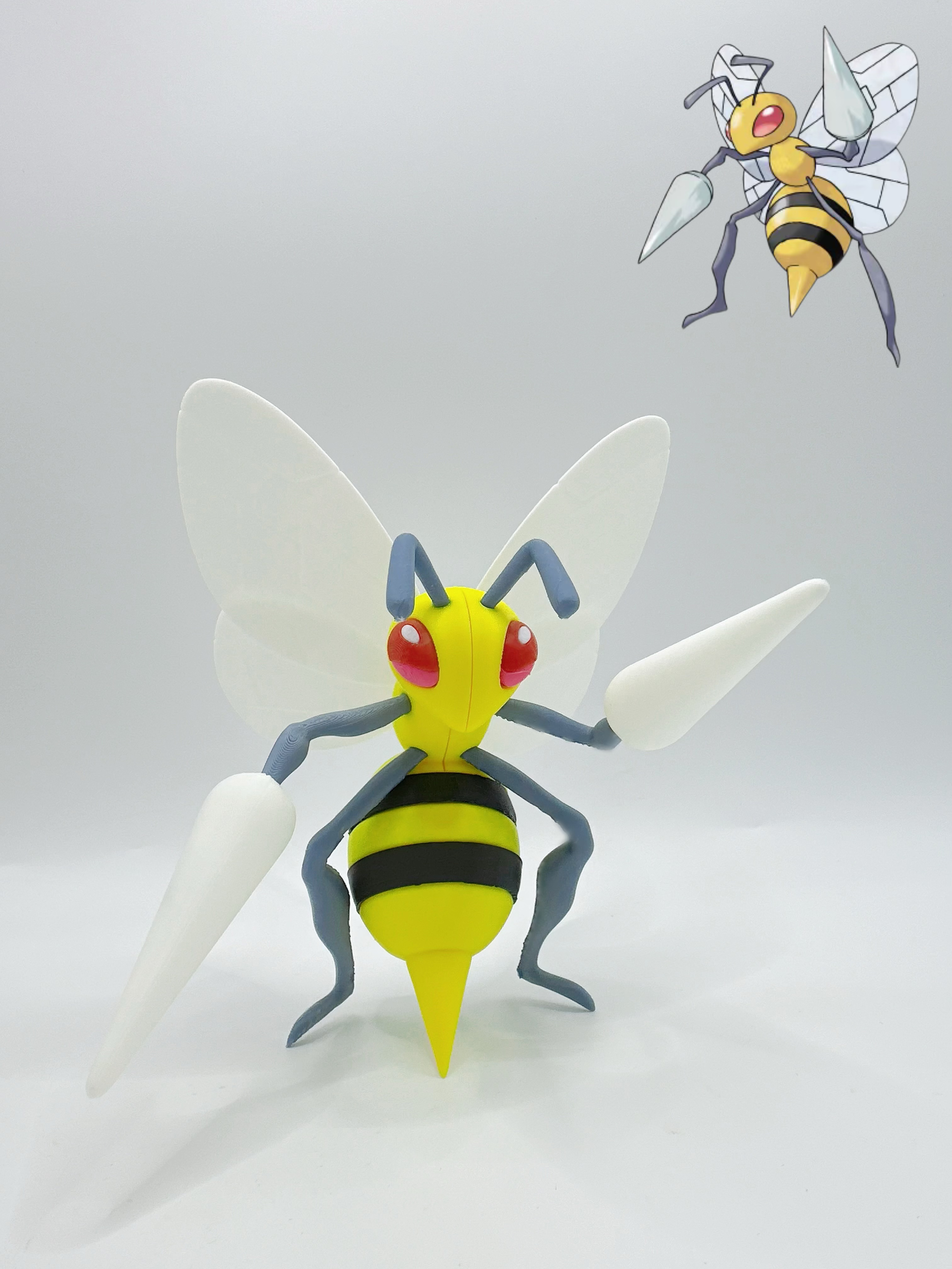 Miniatura 4 do modelo 3D Beedrill 宝可梦015大针蜂无需AMS （可选一体眼）