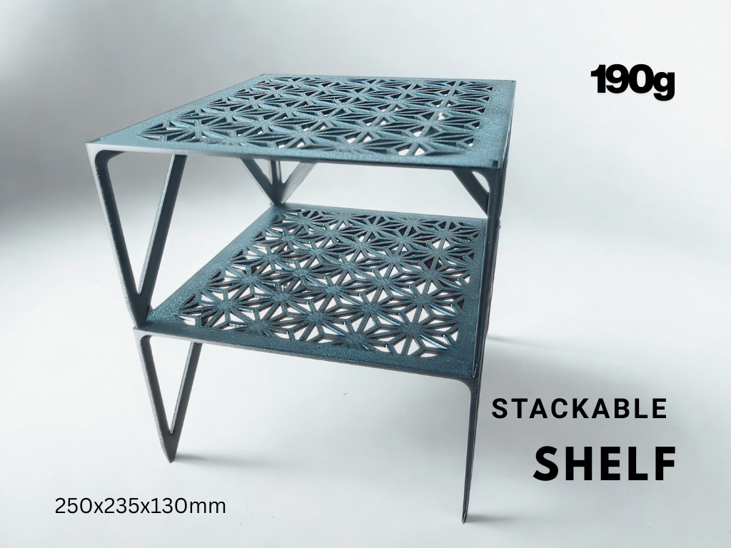 Strong stackable shelf