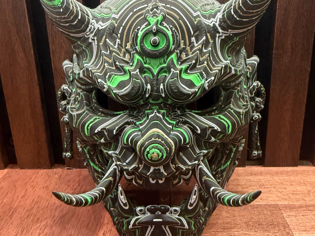 Oni Mask Layered Coloring For Minimal Waste