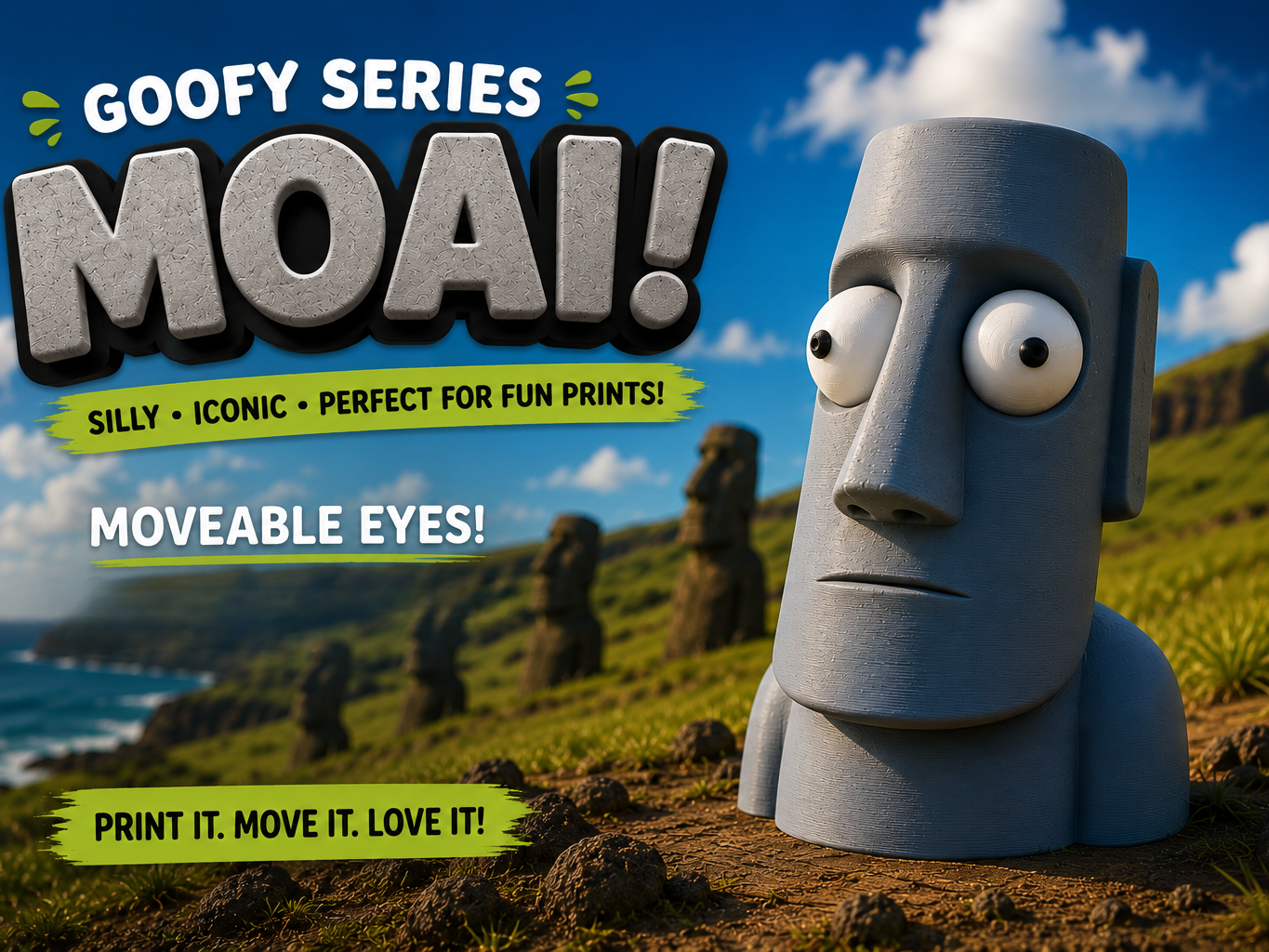 Goofy series – MOAI Movable Eyes NOAMS