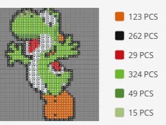 Pixel Puzzle Yoshi
