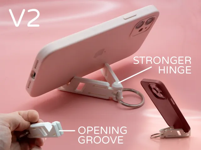 Compact Foldable Phone Stand by Pork3D.com