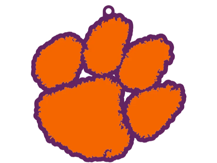 Clemson Tigers Paw Keychain