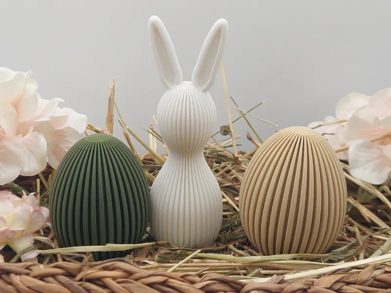 Osterhase Gerippt: Osterdeko
