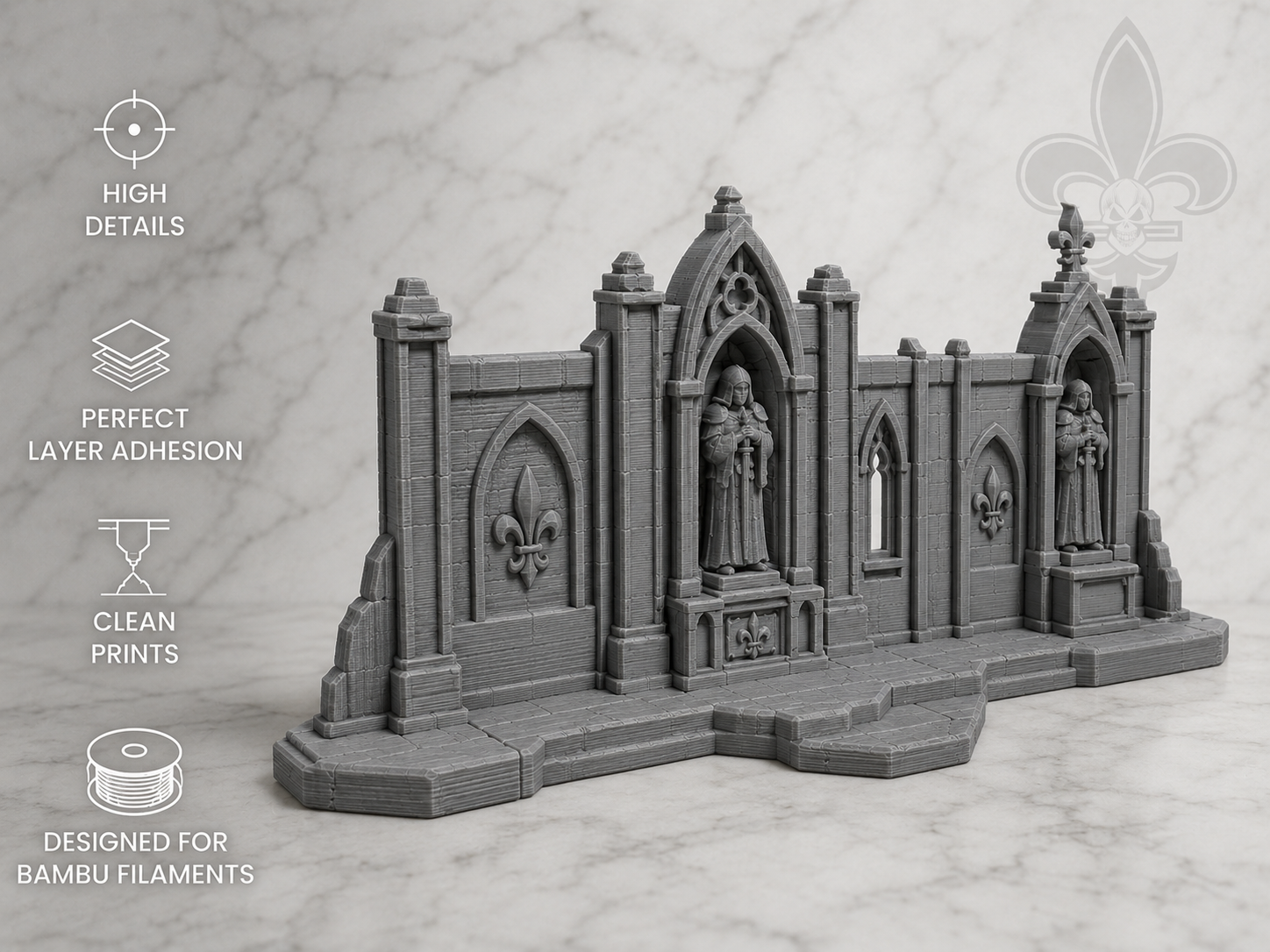 Gothic Sisterhood Wall - Tabletop Terrain