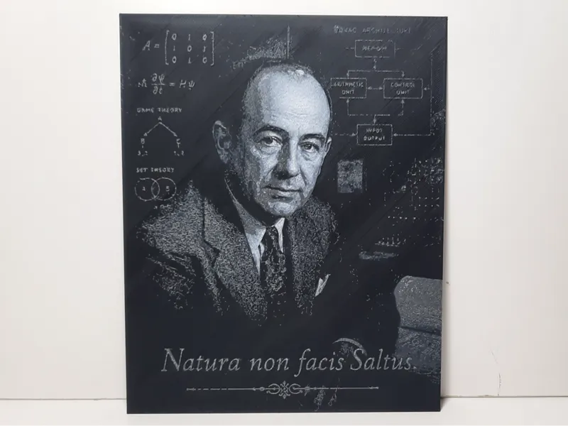 John von Neumann Portrait Hueforge - V1