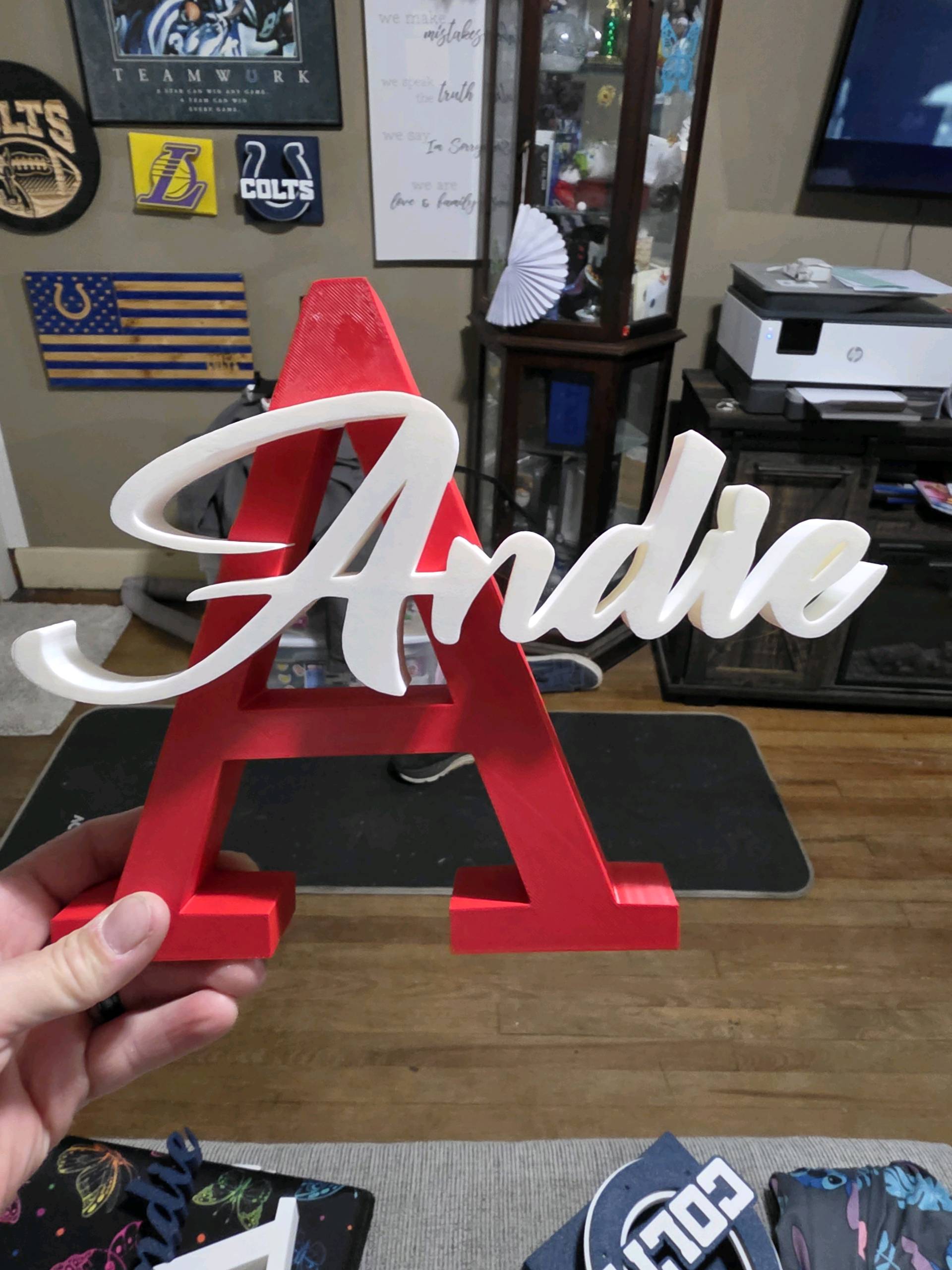 Miniatura 7 do modelo 3D 3D Letter – Personalized Name & Initial