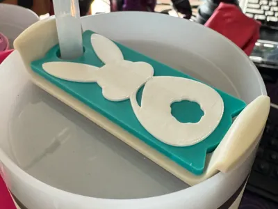 Easter Bunny Tumbler Lid Topper