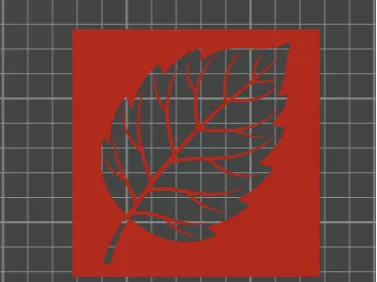 Leaf stencil 10 x 10cm Autumn/Fall