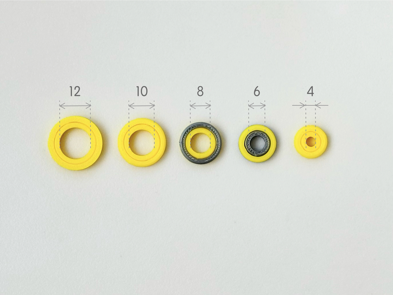 Miniatura 2 do modelo 3D 可定制尺寸，压合式垫圈