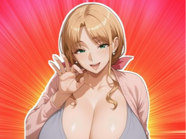 Sexy Anime Figur mit grauem Top