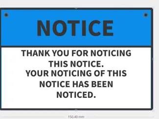 Notice Sign