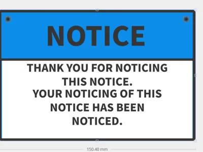 Notice Sign