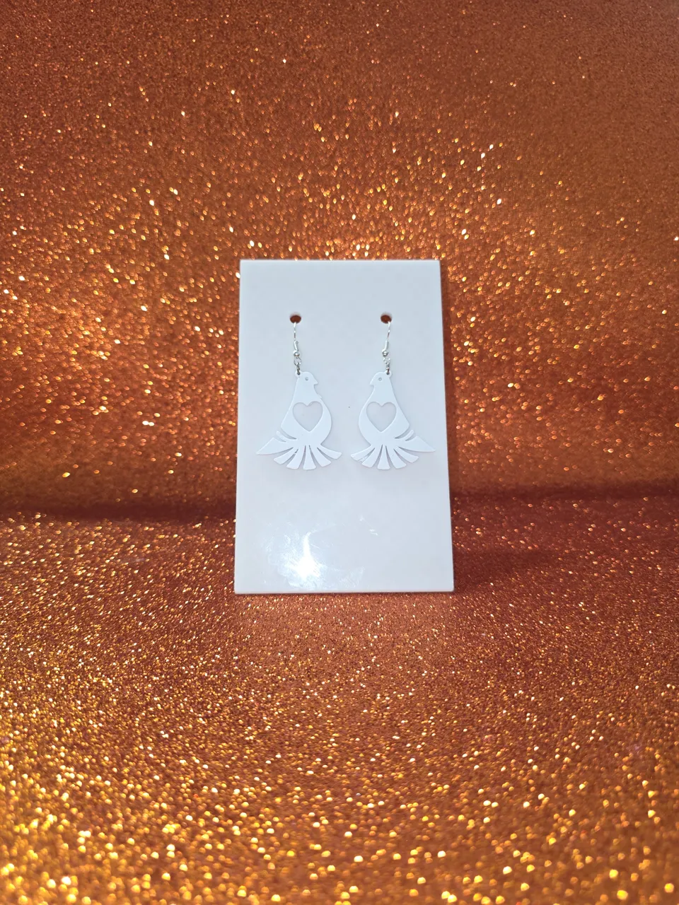 Dove of love earrings view 2