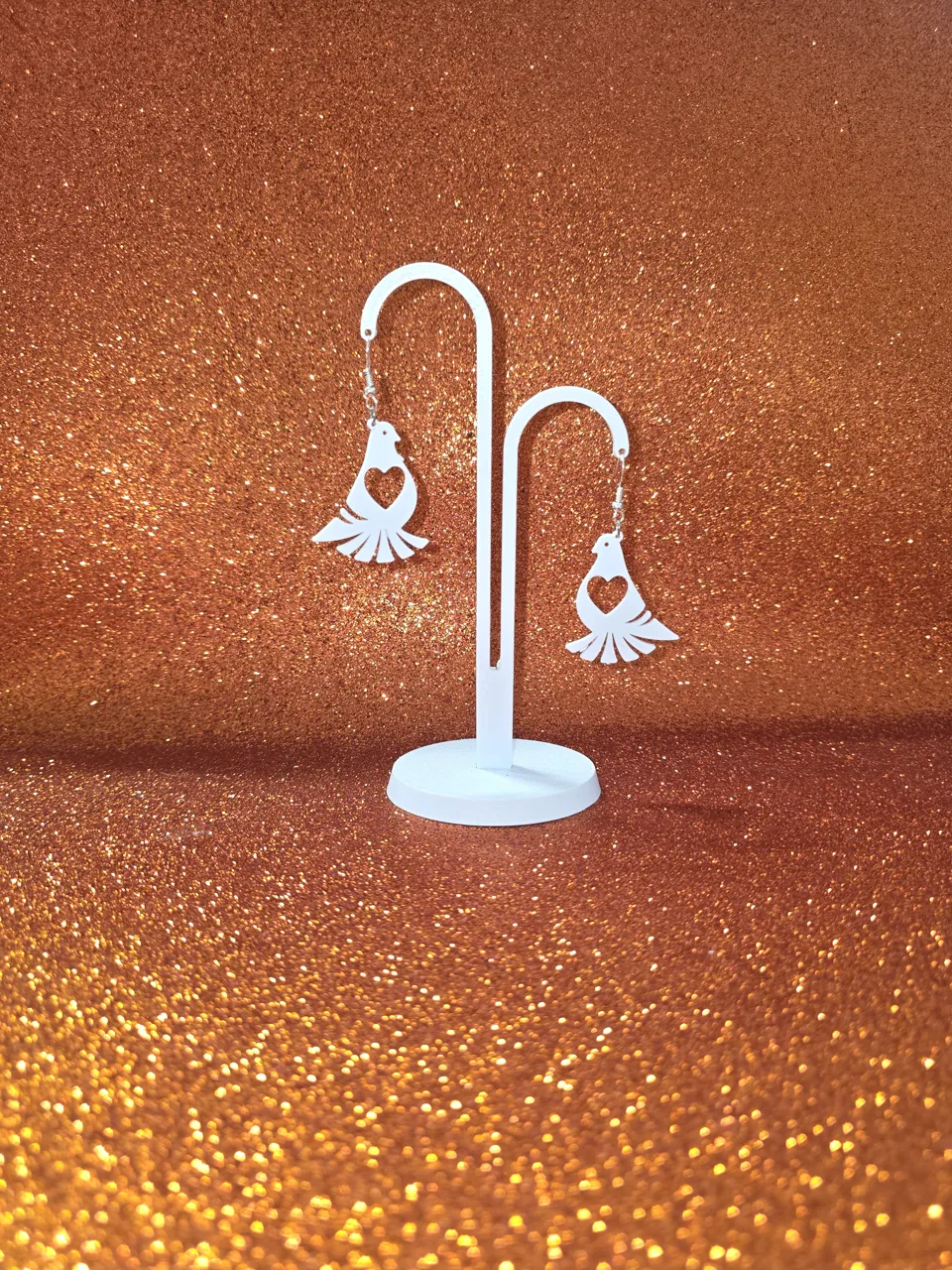 Dove of love earrings view 3