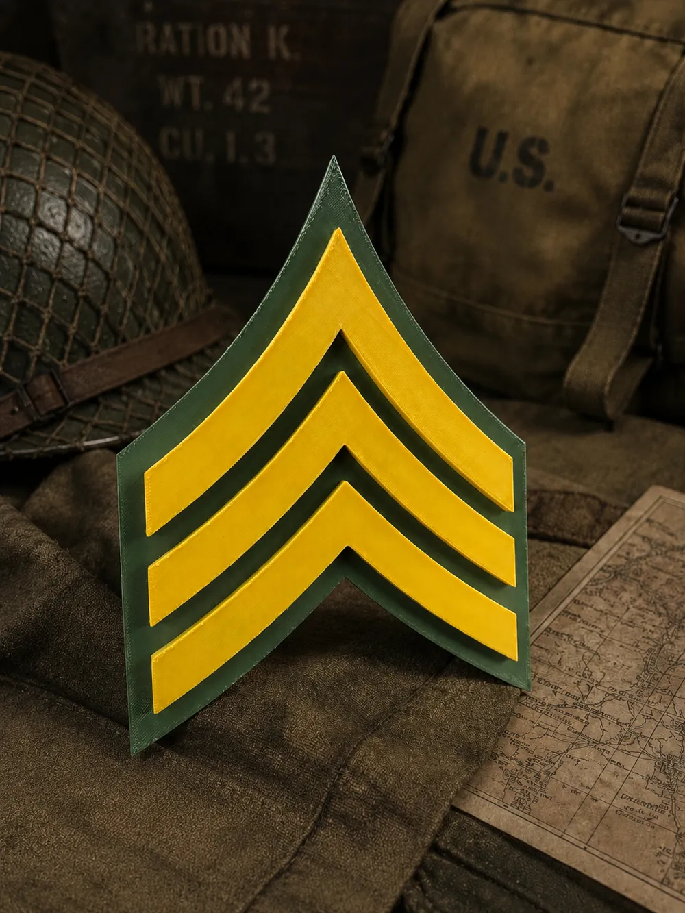 E5 US Army Magnetic rank insignia - Free 3D Print Model - MakerWorld