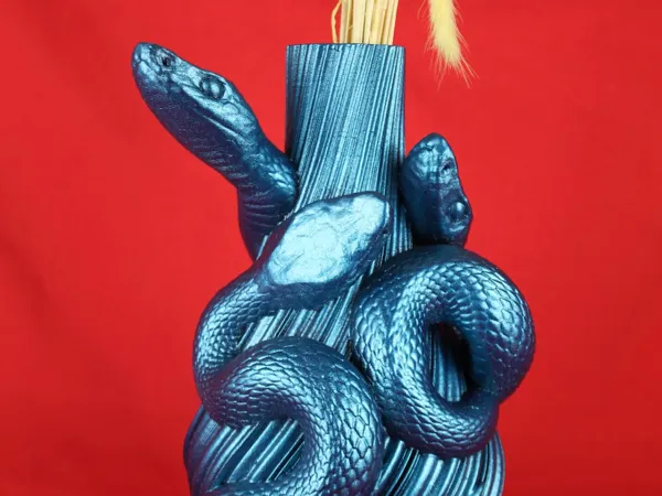 Vase trois serpents pour fleurs séchées