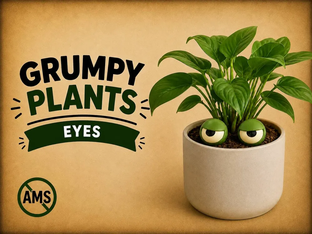 Letrero o emblema decorativo: Grumpy Eyes. Referencia del modelo original.