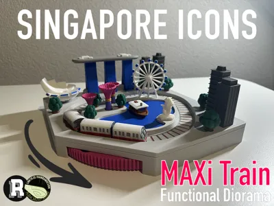 MAXi Train - Functional Singapore Icons Diorama