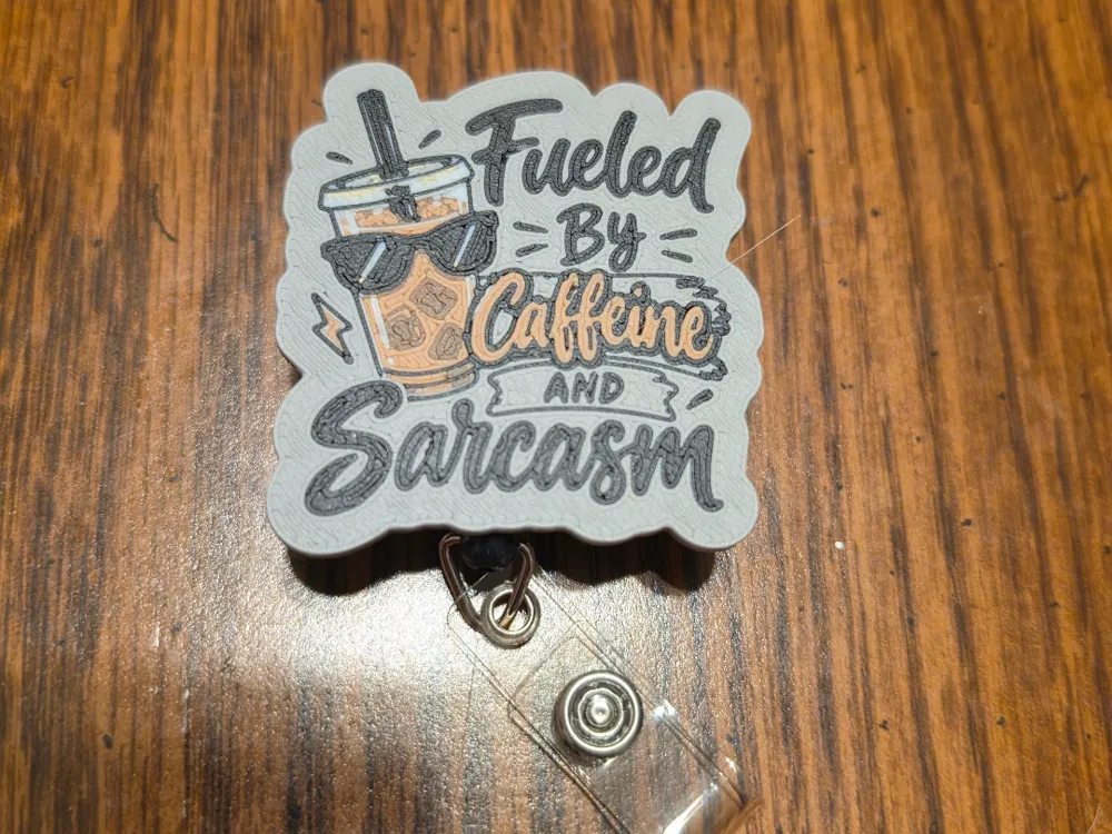 Modelo para impresión 3D: Caffeine and Sarcasm. Referencia del modelo original.