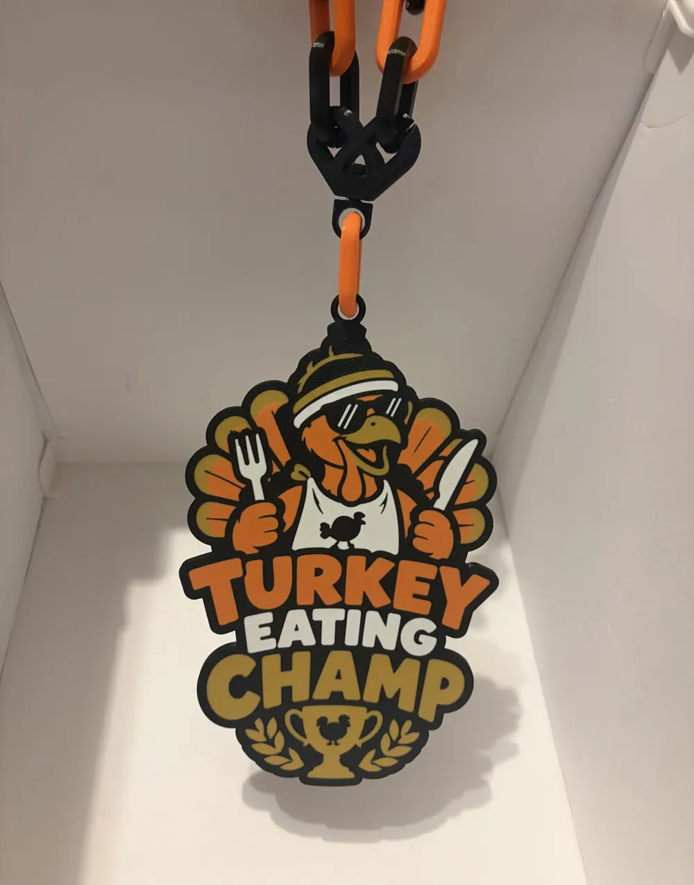 Turkey Eating Champ Hype Chain - Free 3D Print Model - MakerWorld
