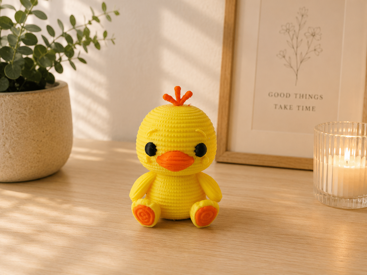 Cute Knitted Baby Chick -3D Printed Desk Buddy